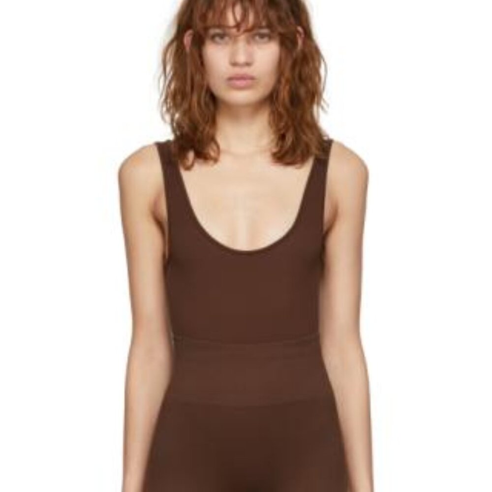 ANDREĀDAMO Brown Ribbed Bodysuit - Picture 6 of 6